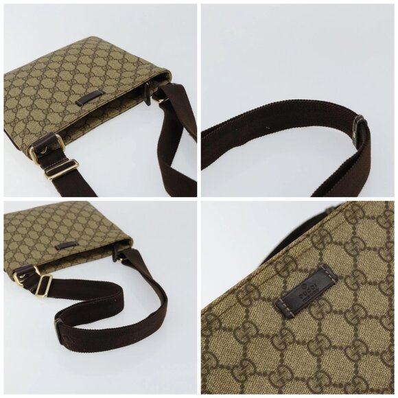 GUCCI GG Supreme Shoulder Bag PVC Beige Gold 201538 Auth yk19709 - Picture 16 of 16